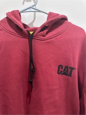 CAT Men's Maroon Hoodie with Chest Logo